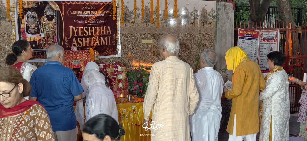 Families gather for the evening aarti  - the largest turnout the community has recorded in recent years